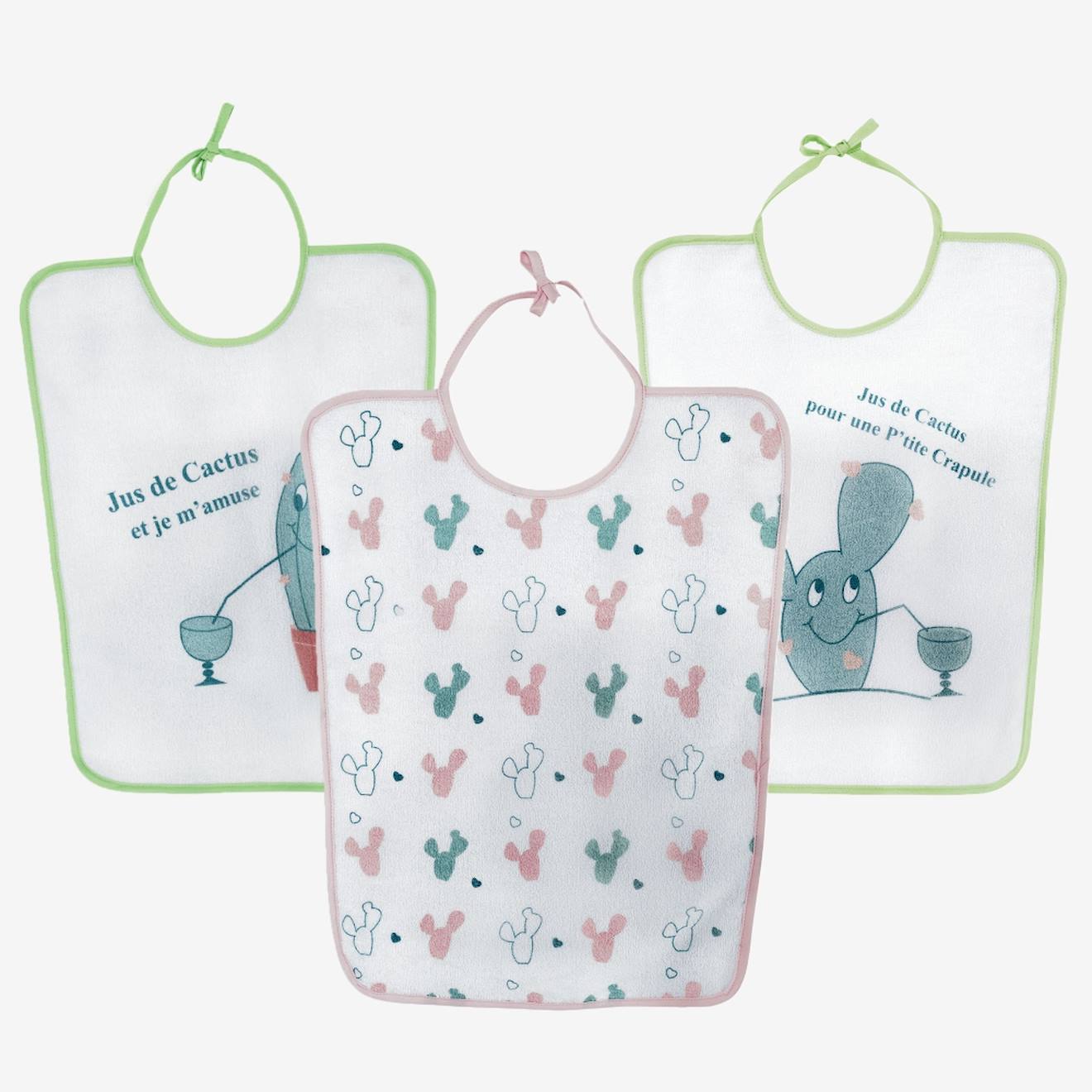 Lot De 3 Bavoir Bébé Blanc
