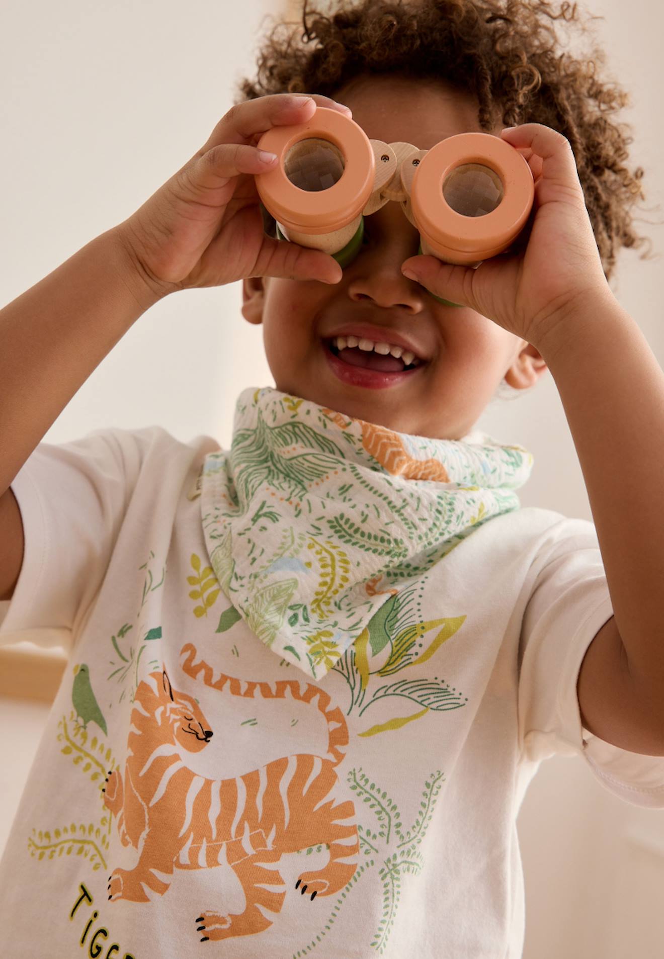 Foulard En Gaze De Coton Kanha 50 X 50 Cm Ecru