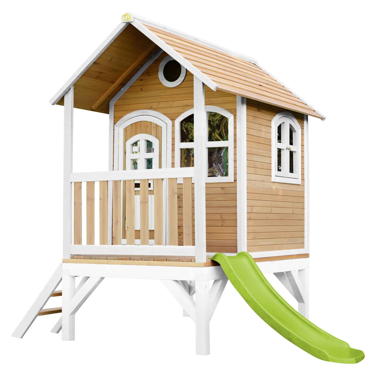 Cabane Avec Toboggan Vert Citron
