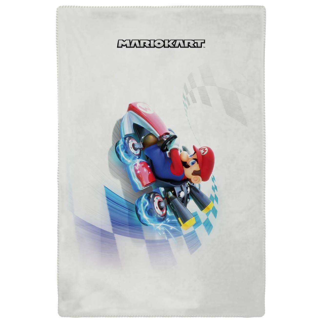Plaid Mariokart Blanc