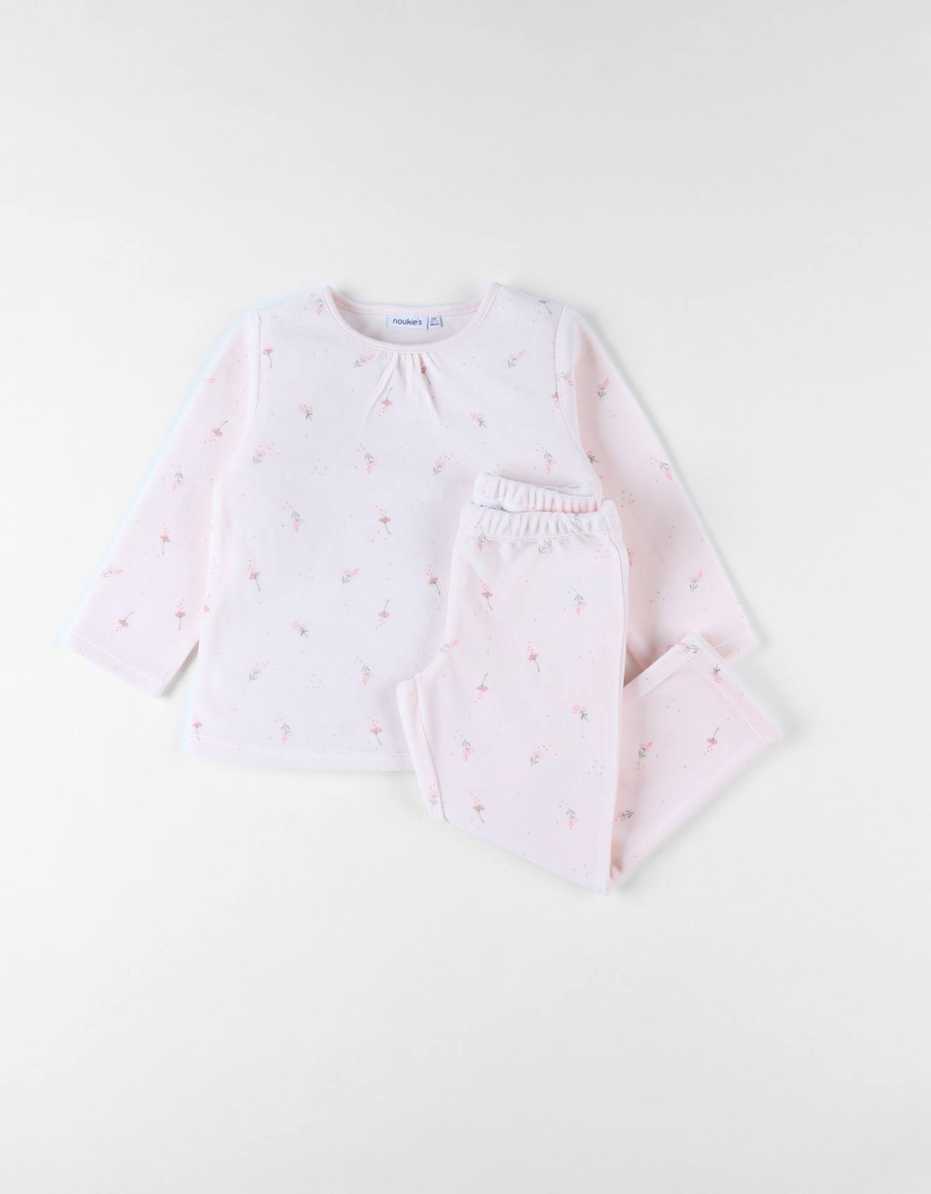 Pyjama 2 Pièces En Velours Rose