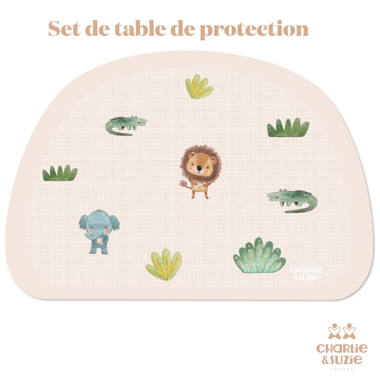 Set De Table Animaux De La Jungle Multicolore