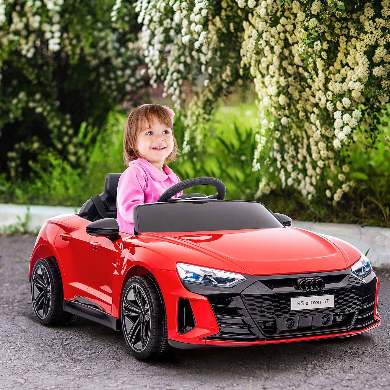Voiture Électrique Enfant Audi Rs E-tron Gt V. Max. 5 Km/h Télécommande Effets Sonores Lumineux Rouge (Homcom) - Image 1