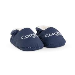 Jouet-Chaussons bleu marine pour poupon 30 cm