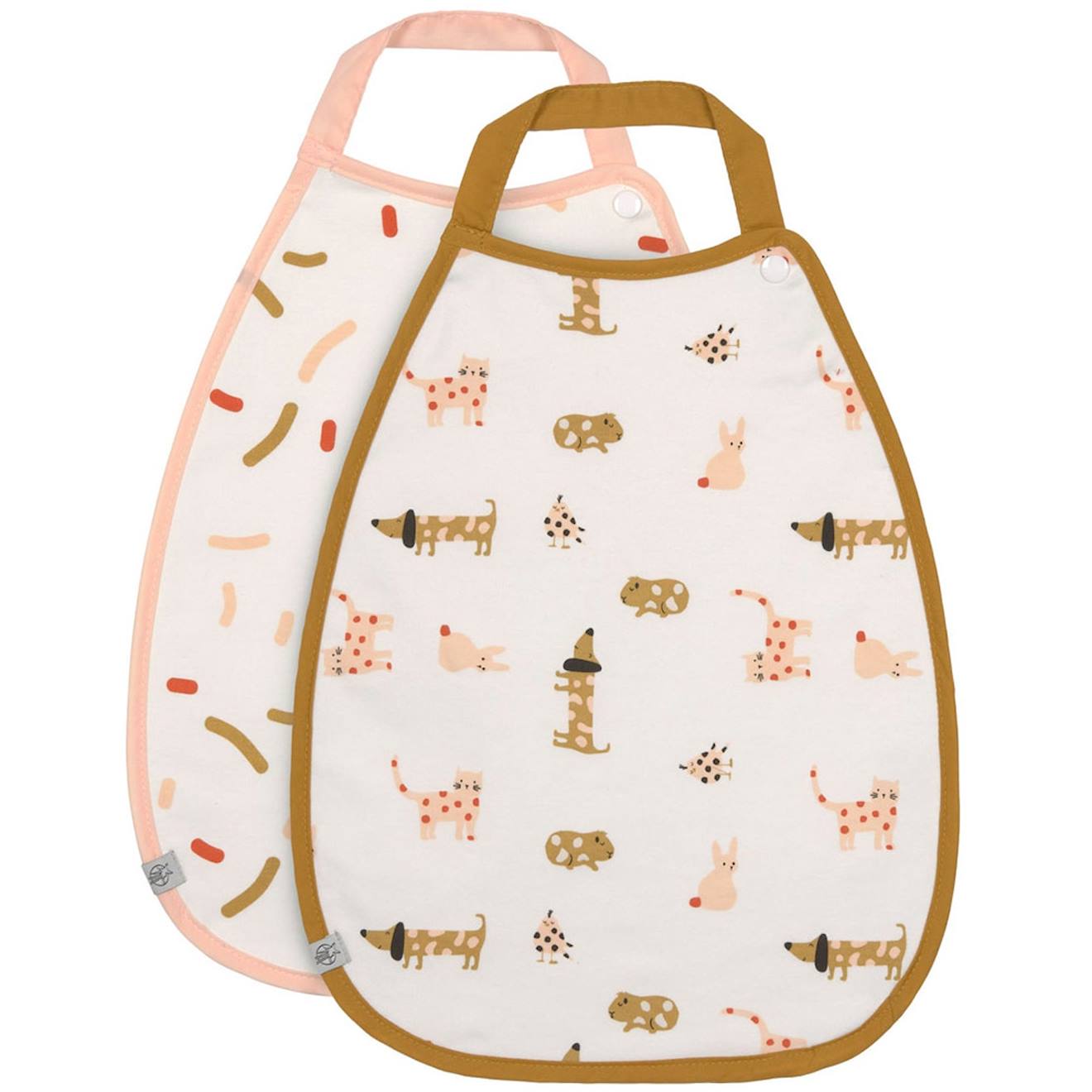 Lot De 2 Bavoirs Extra Large Little Mateys Beige