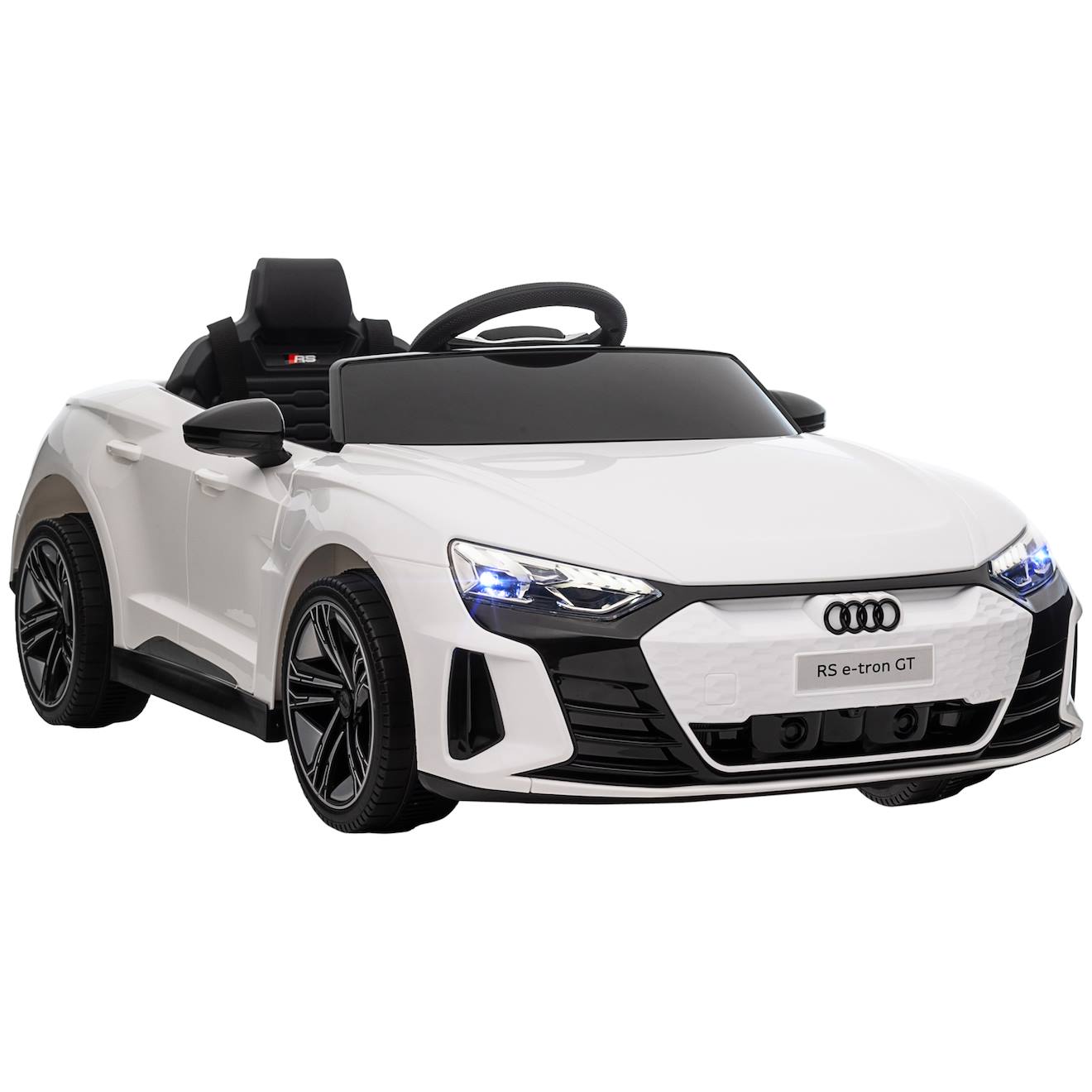 Voiture Électrique Enfant Audi Rs E-tron Gt V. Max. 5 Km/h Télécommande Effets Sonores Lumineux Blanc