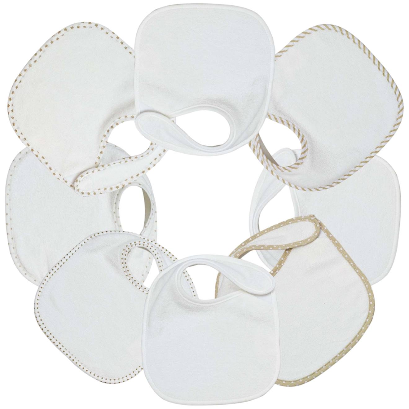 Lot De 7 Bavoirs Vanille