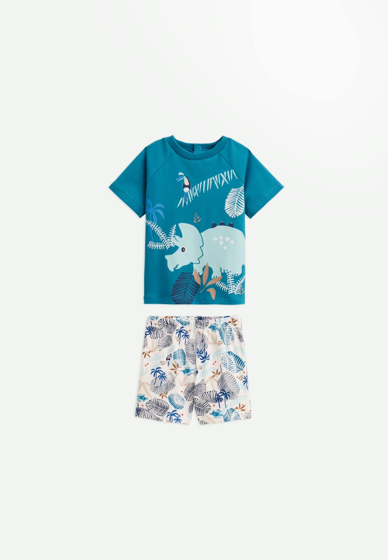Pyjama Enfant Manches Courtes Santorini Bleu