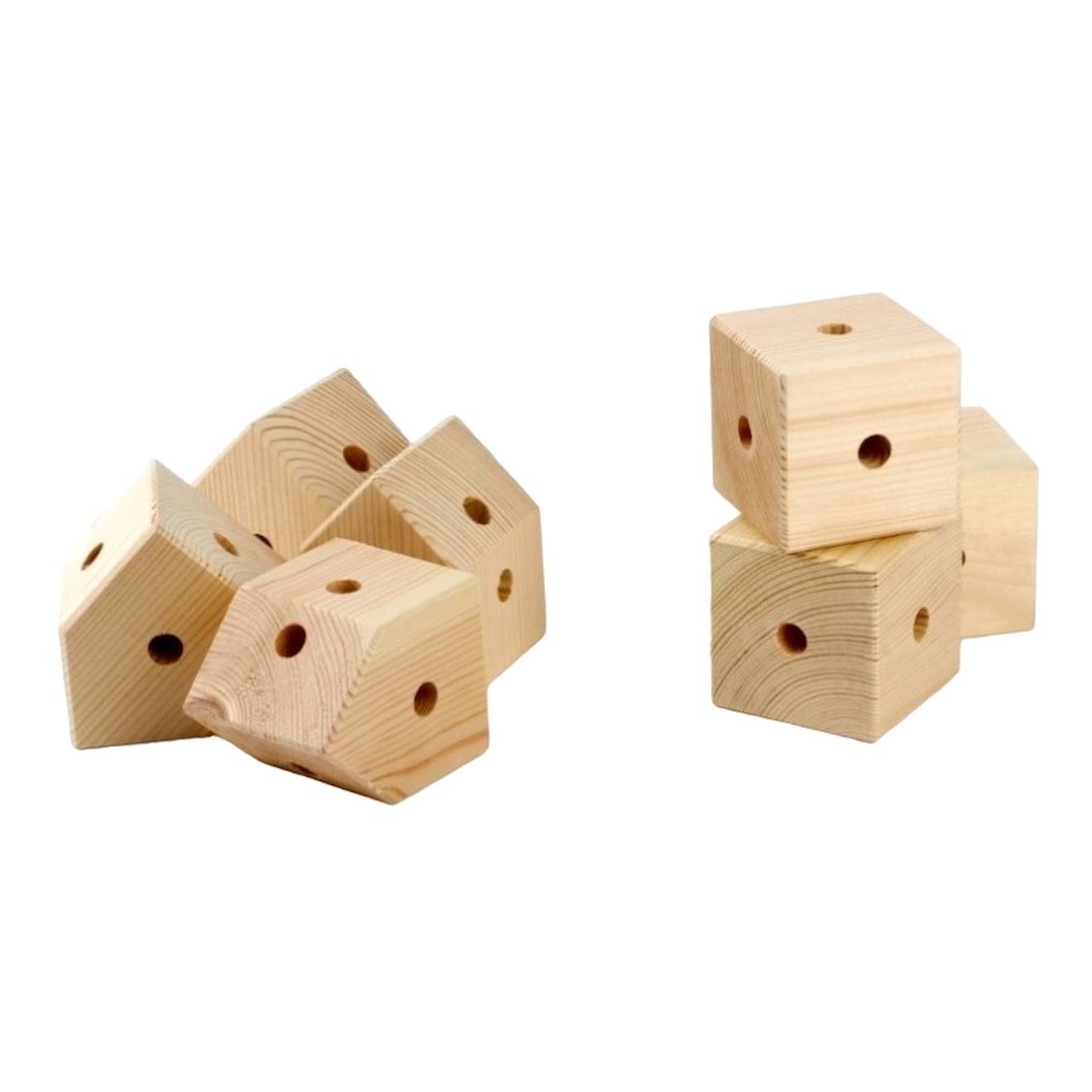 Cubes De Jonction En Bois Trigonos Beige