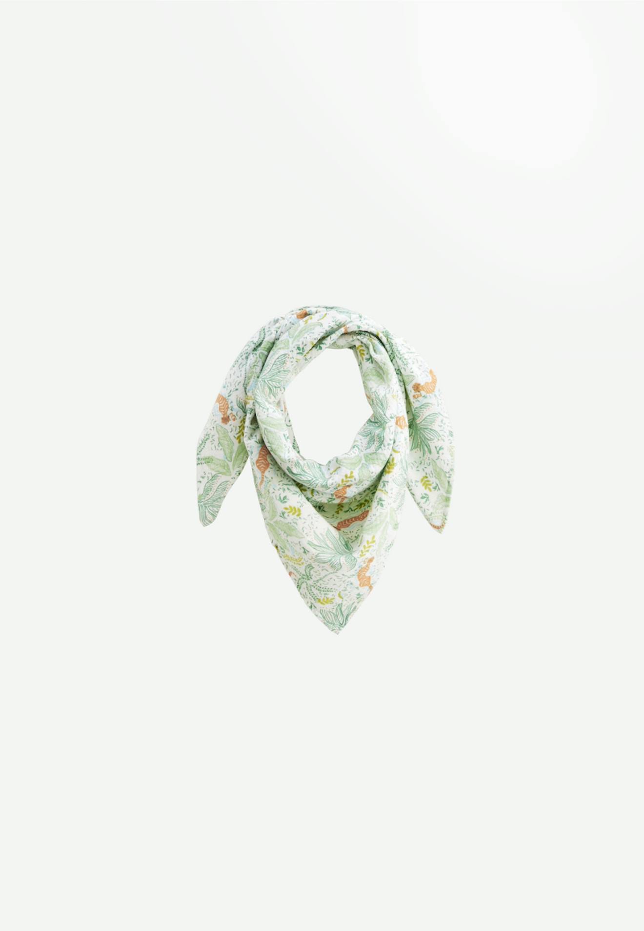 Foulard En Gaze De Coton Kanha 100 X 100 Cm Ecru
