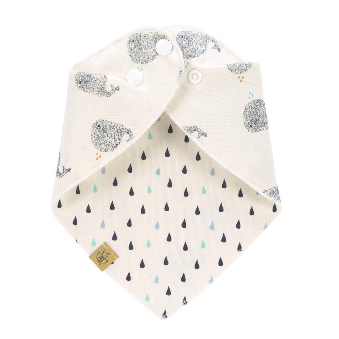 Bavoir Bandana Baleine Blanc (Lassig) - Image 2