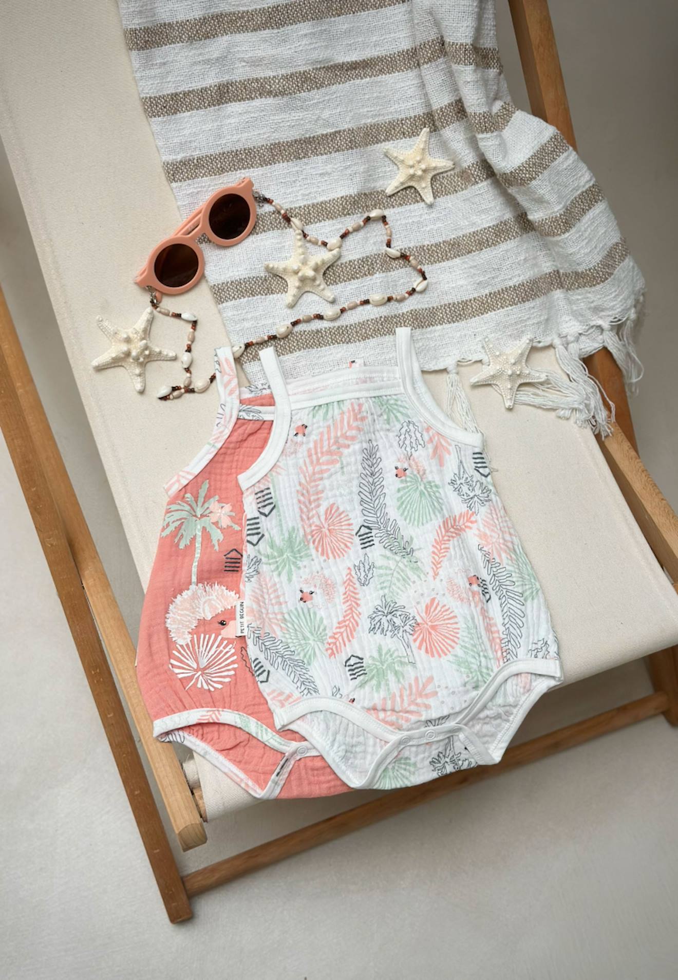 Lot De 2 Bodies Bébé À Bretelles Cilaos Corail