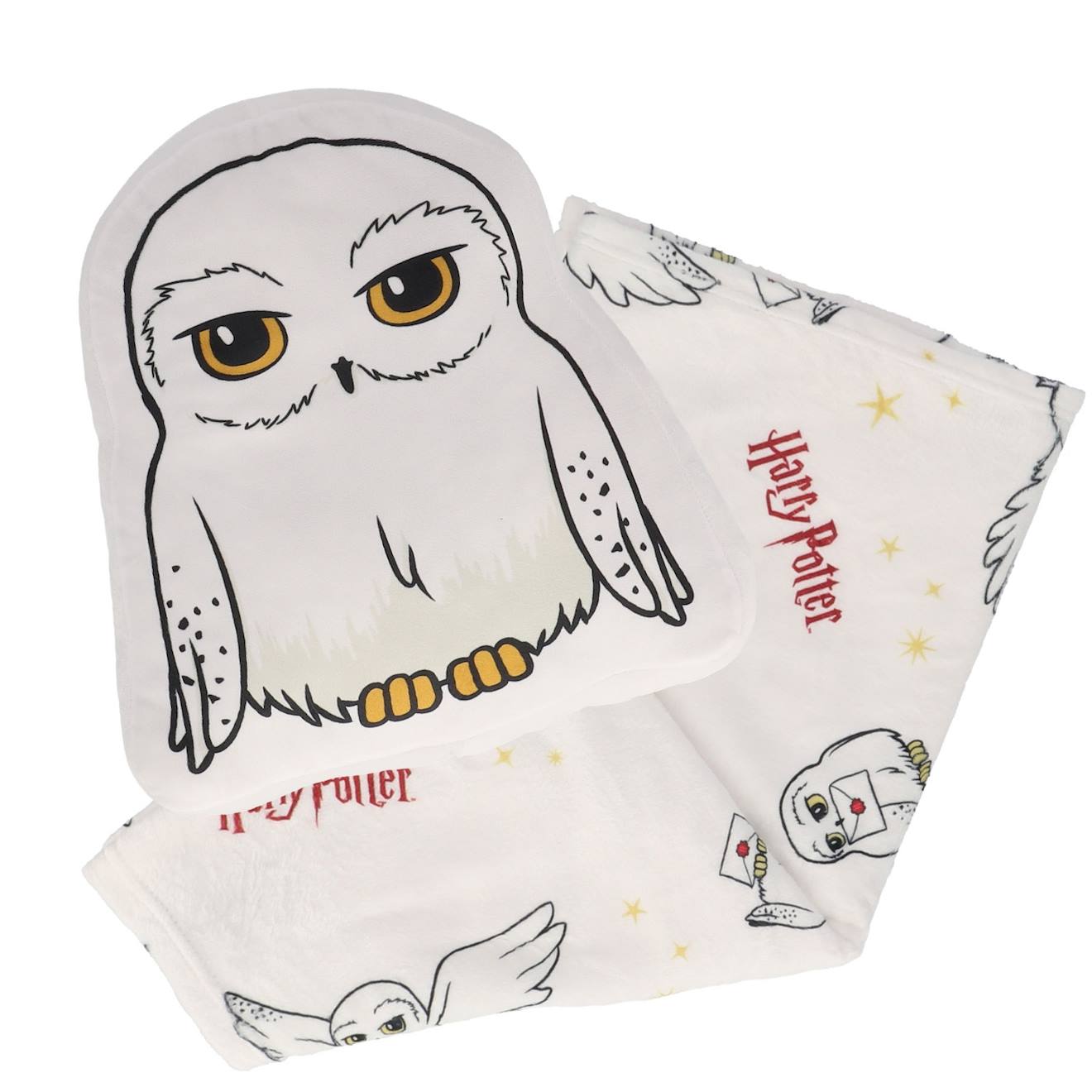 Coussin Plaid Harry Potter 2 En 1 Hedwige Blanc