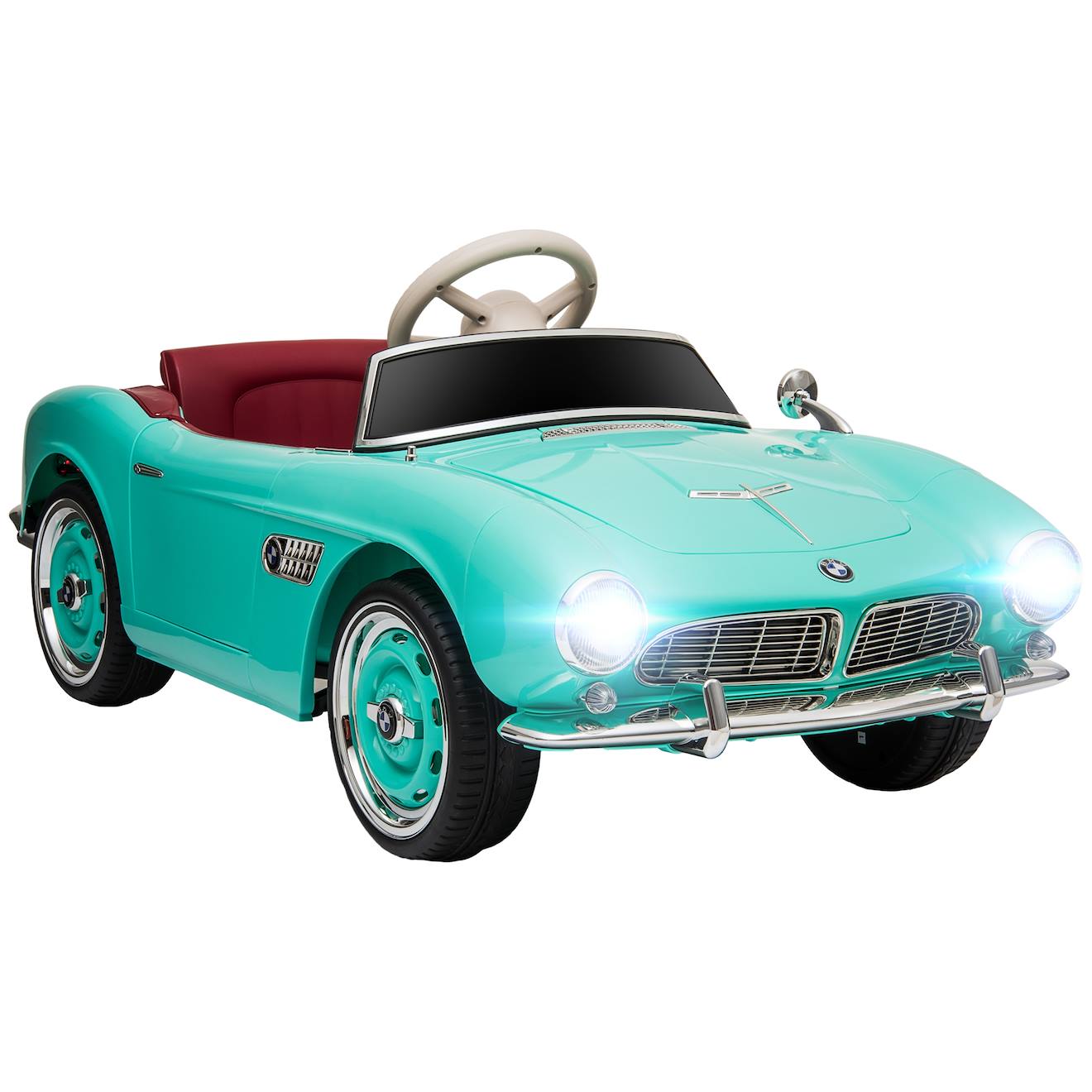 Voiture Électrique Enfant Rétro Bmw 507 - V. Max. 5 Km/h - Télécommande - Effets Sonores Lumineux Bleu
