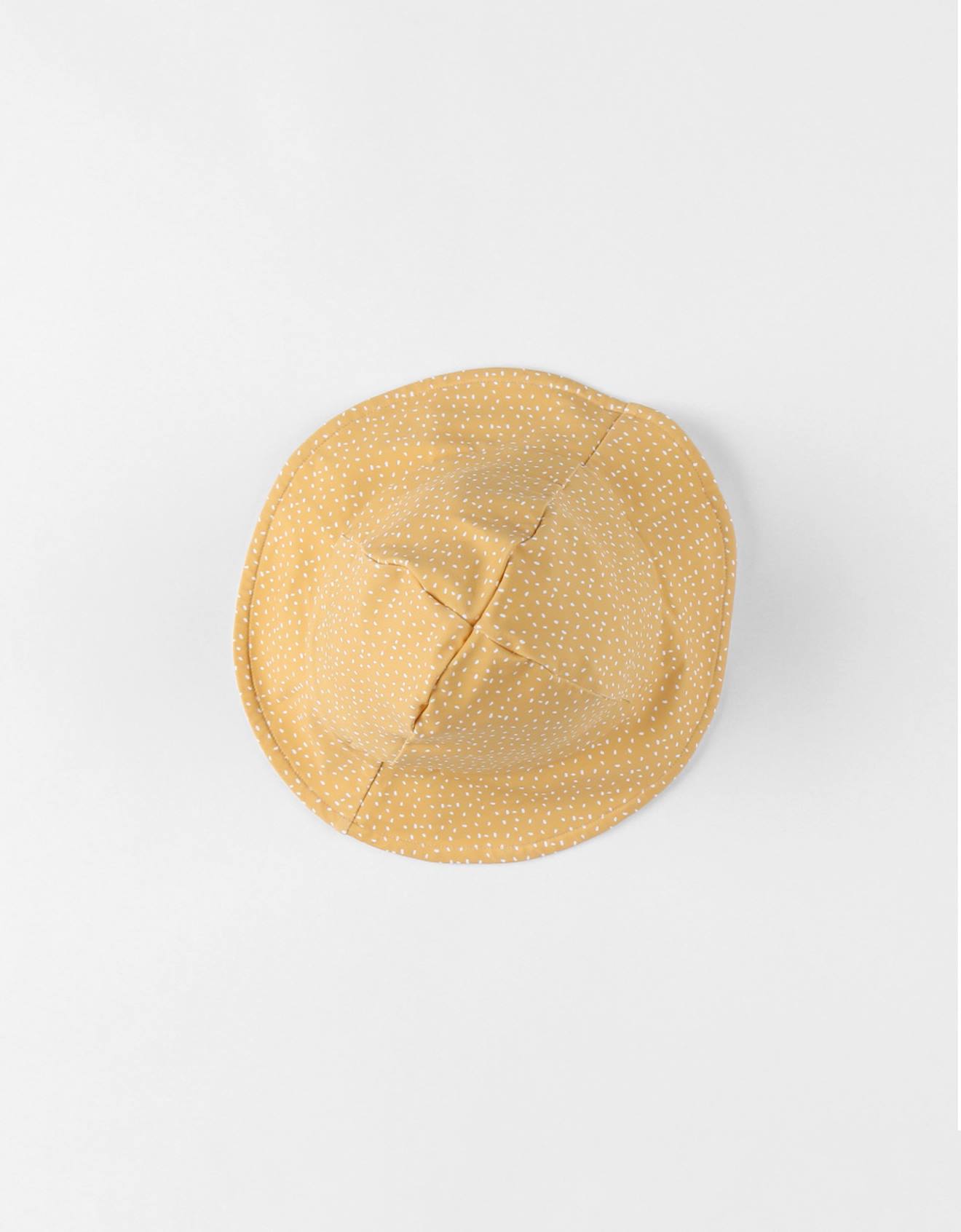 Chapeau Réversible À Imprimés Fleuri Jaune