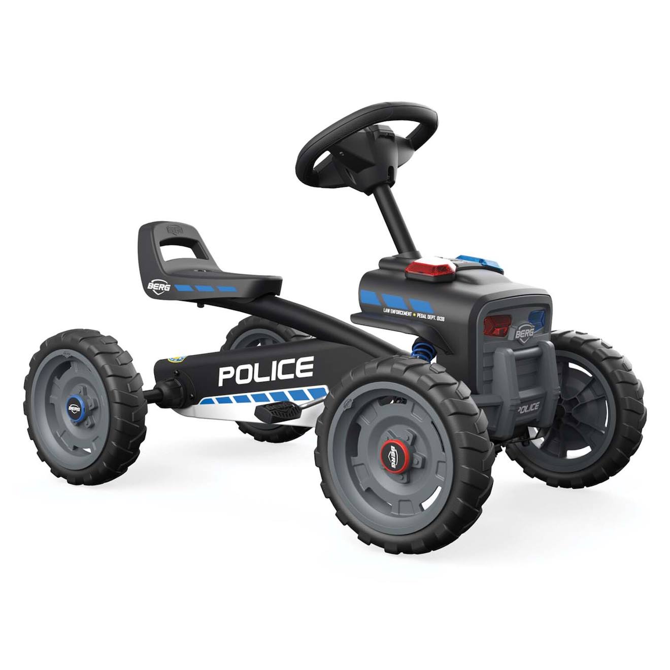 Kart À Pédale Buzzy Police Noir