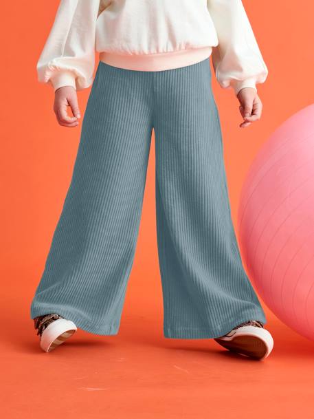 Fille-Pantalon fille large en velours 