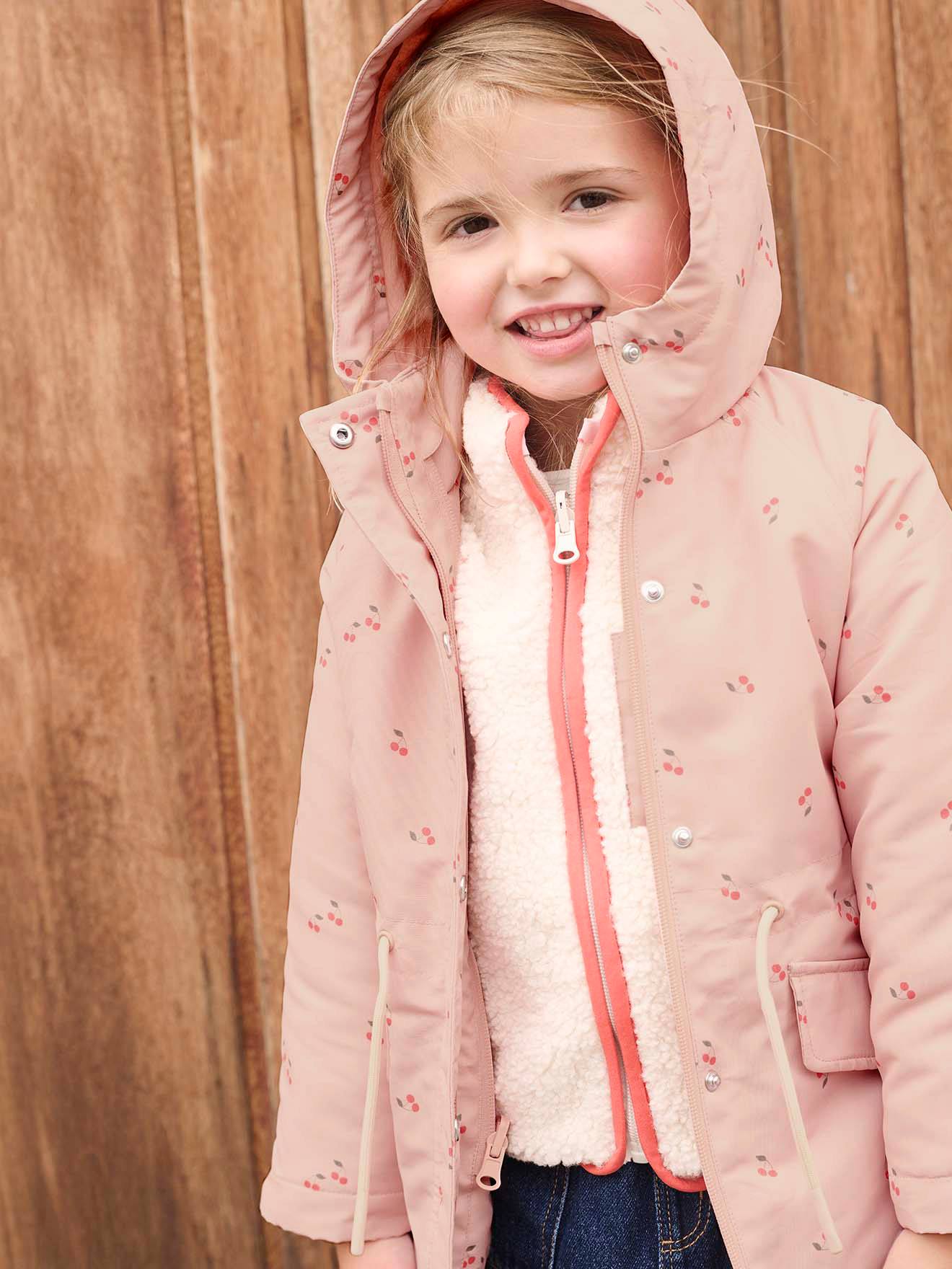 Parka 3 en 1 fille rose pâle