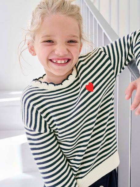 Pull fille à rayures  - vertbaudet enfant