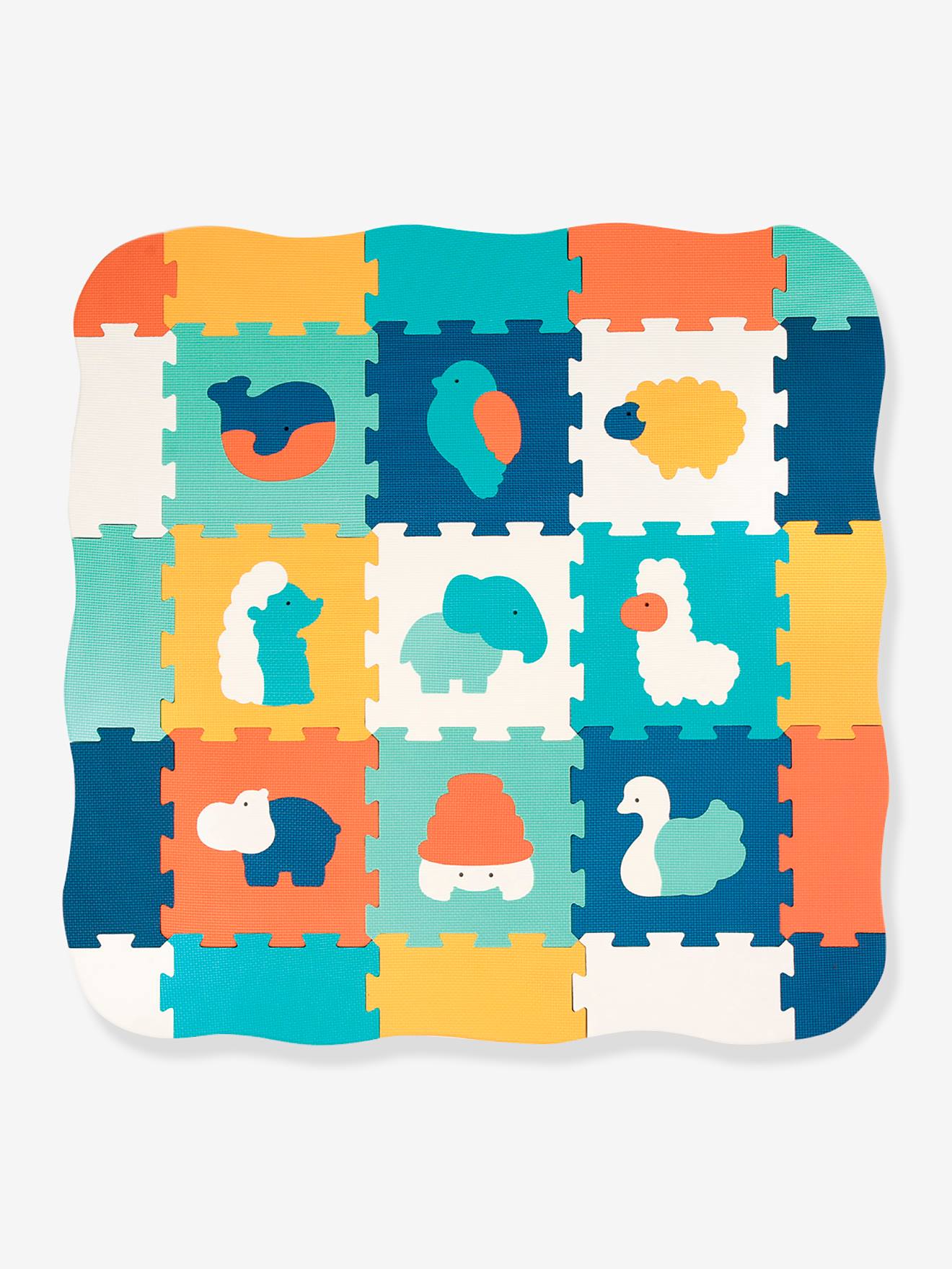 Tapis dalles bords et coins multicolore