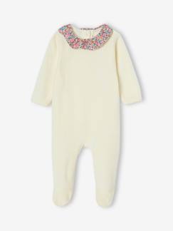 Pyjama bébé fille velours et tissu Liberty personnalisable  - vertbaudet enfant