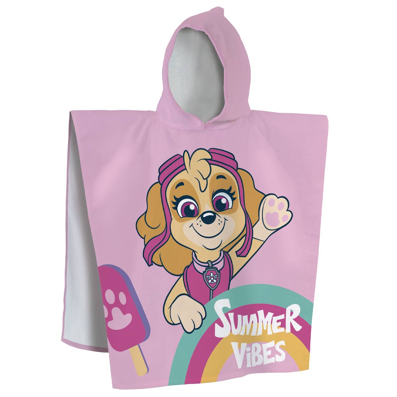 Cape De Bain Imprime 100 Coton Pat Patrouille Good Vibes Rose 12 €