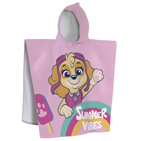 Fille-Vêtements de sport-Cape de bain imprimée 100% coton, pat patrouille good vibes