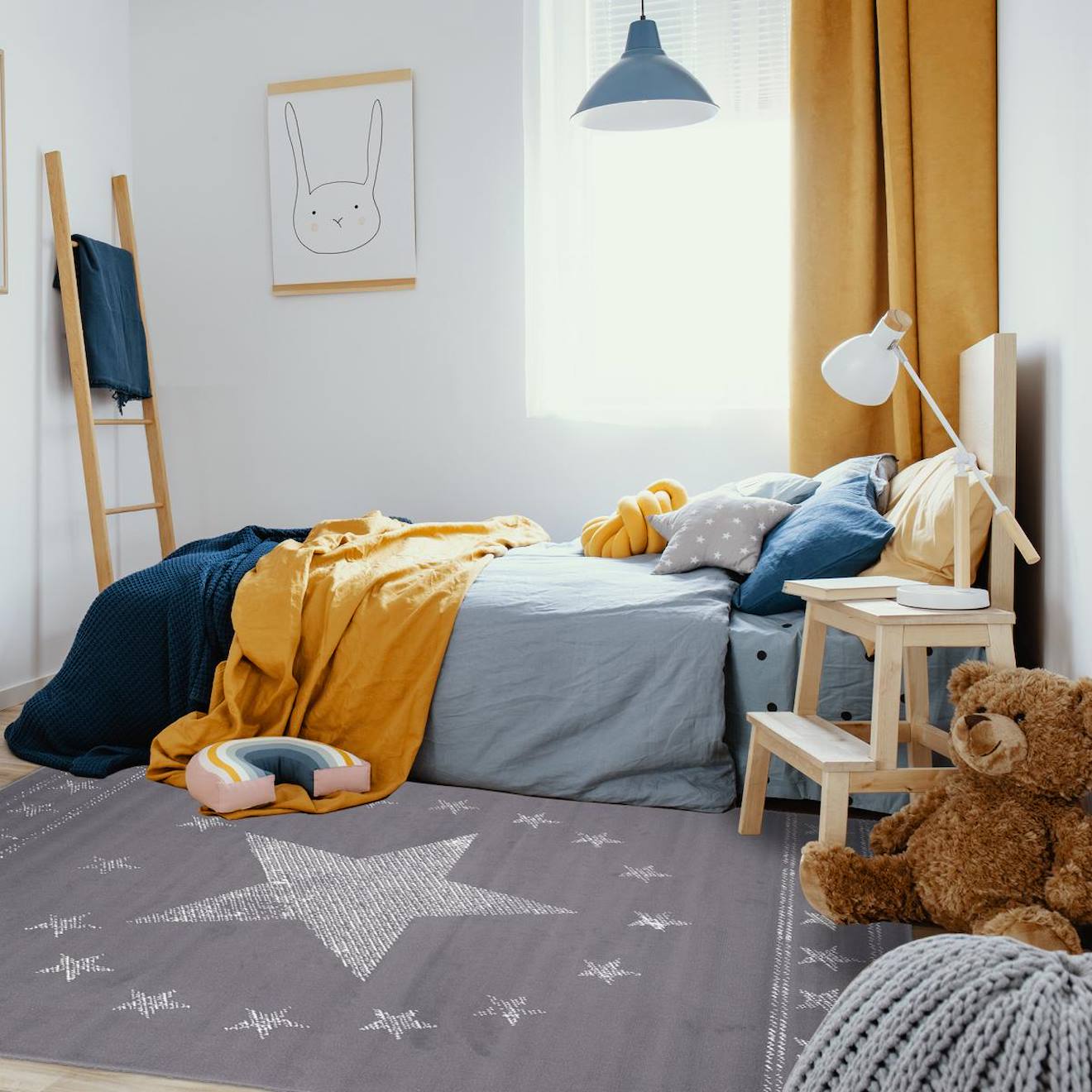 Tapis Enfant Tissé Af1 1st Start Gris