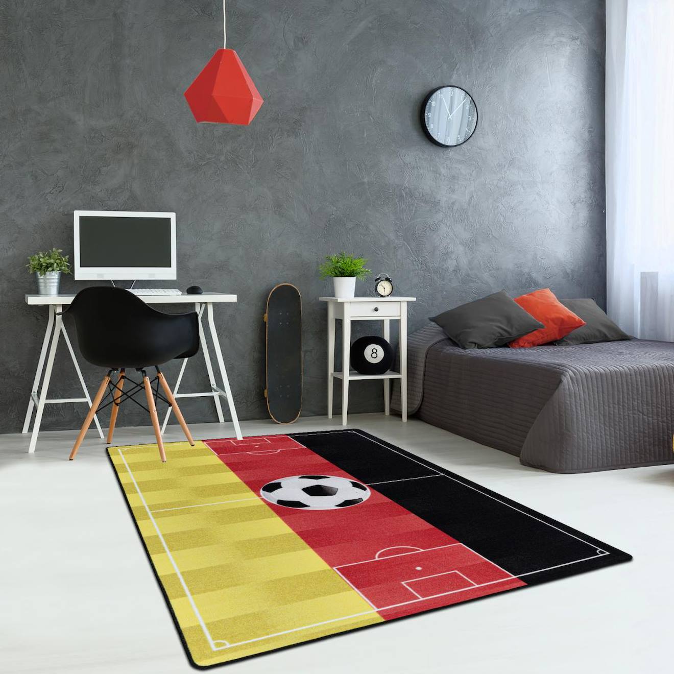 Tapis Enfant Motif Sport Foot Multicolore