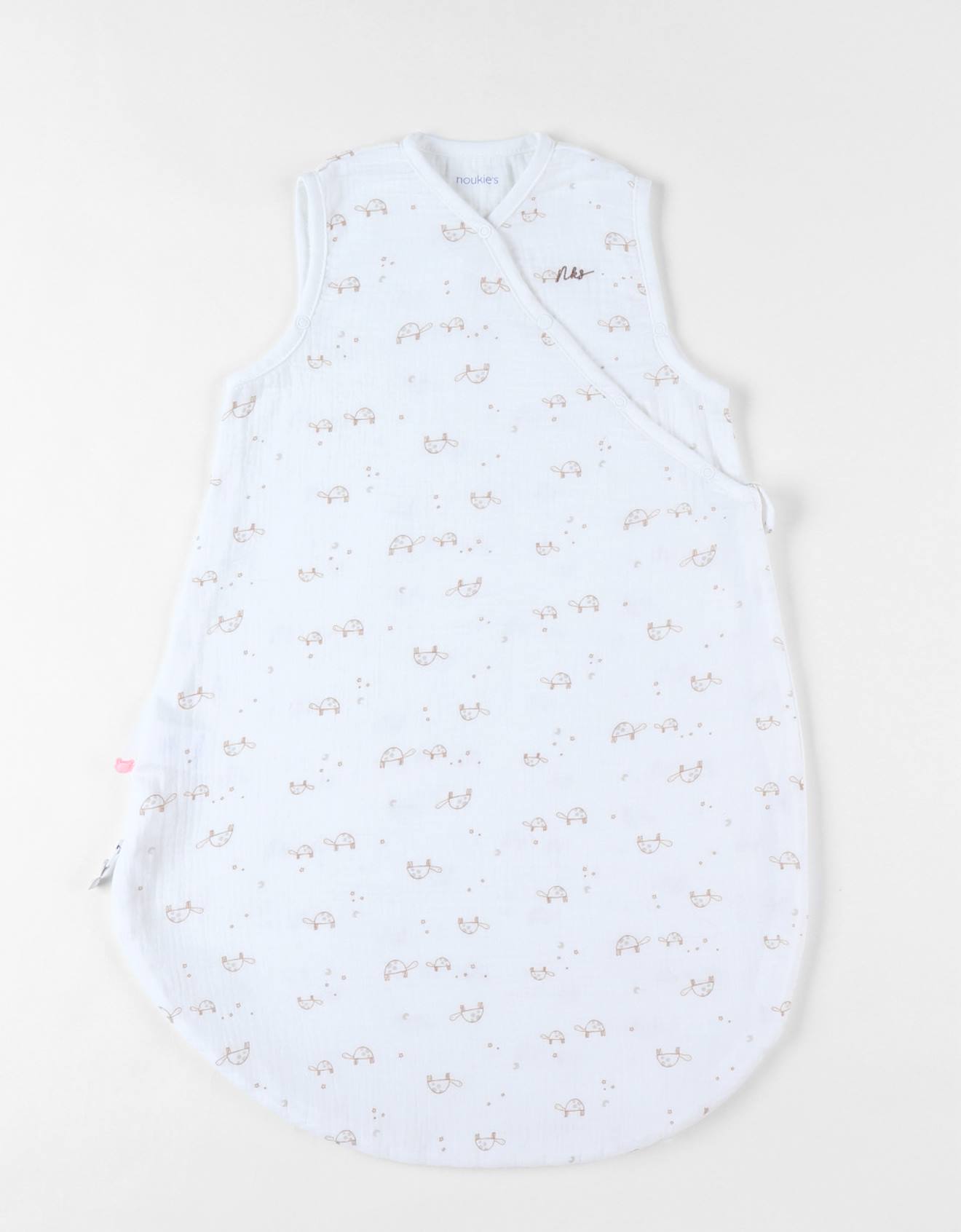 Gigoteuse En Mousseline De Coton Blanc/marron