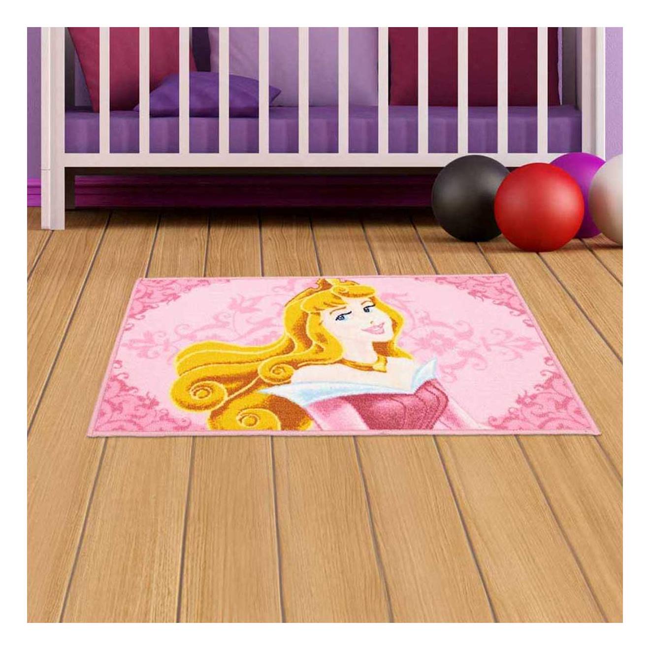 Tapis Enfant Princesse Aurore Rose