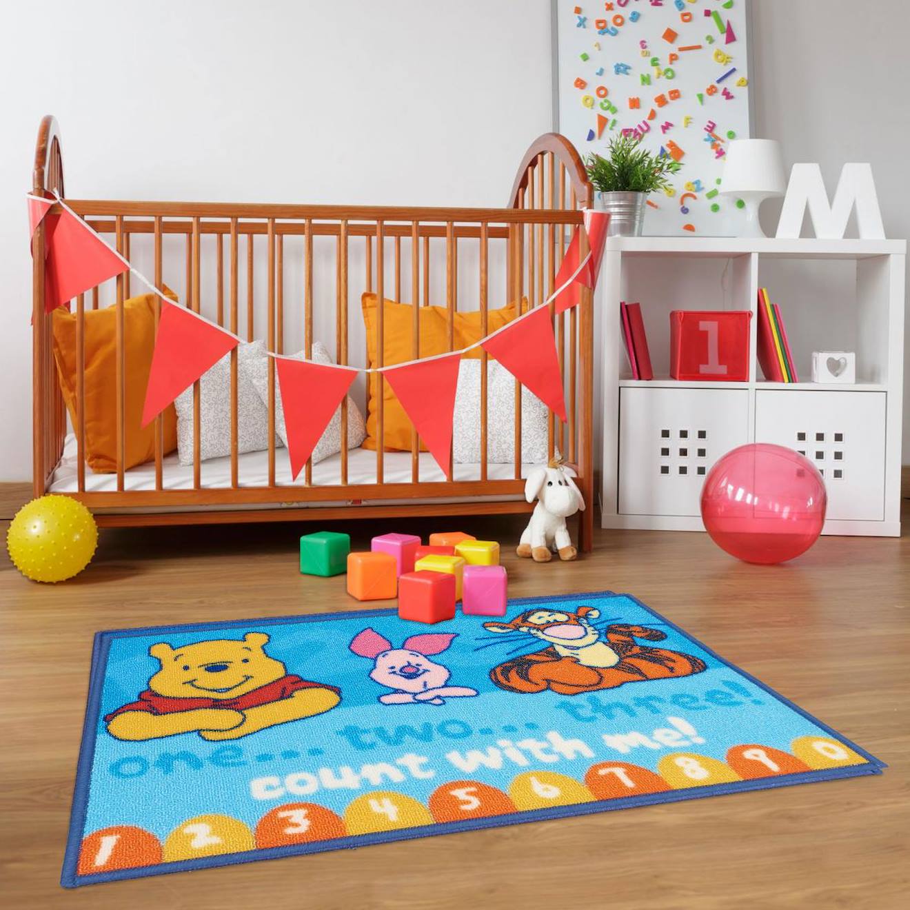 Tapis Enfant Winnie L'ourson Bleu
