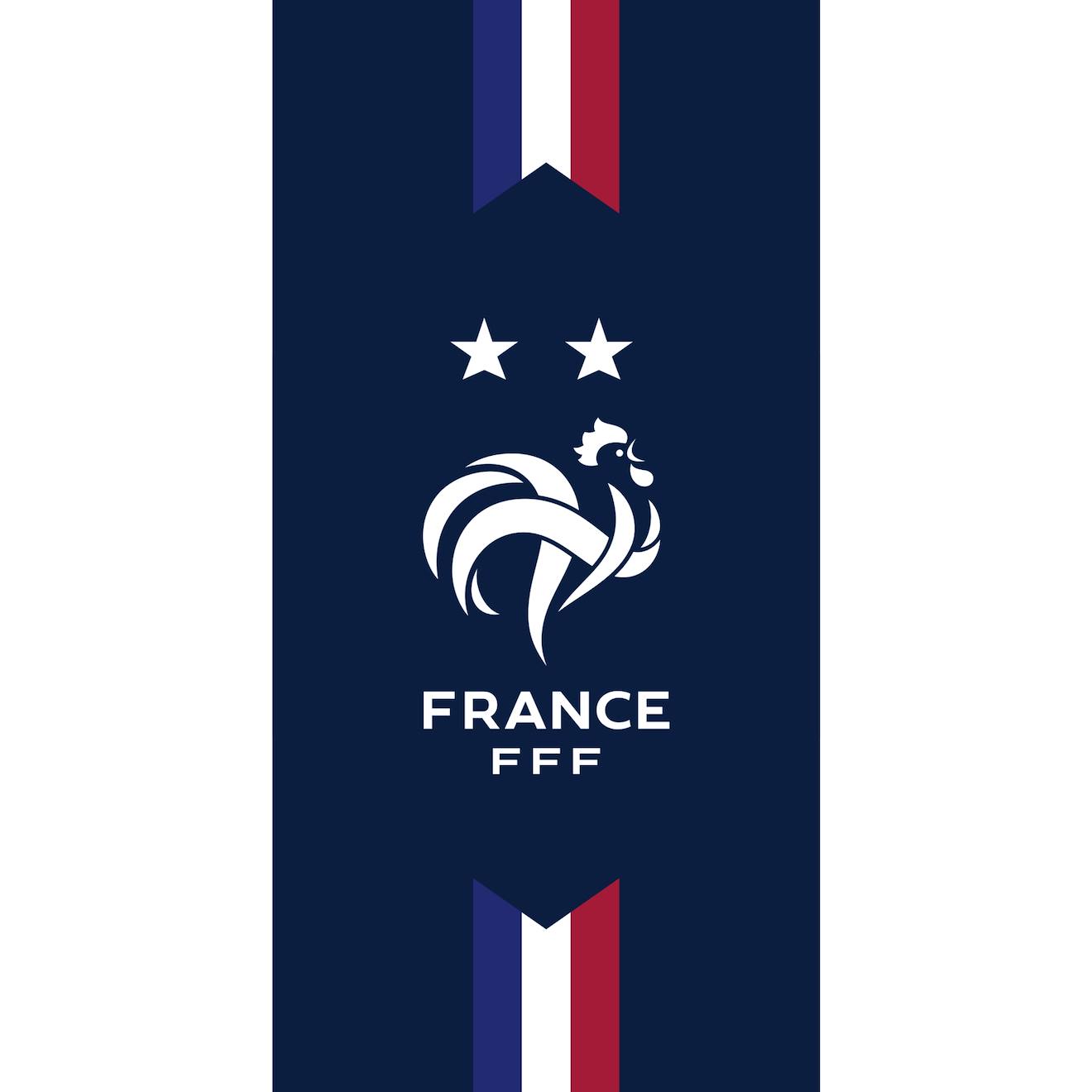 Serviette De Bain Et De Plage Imprimée 100% Coton, Fff Deux Étoiles Bleu