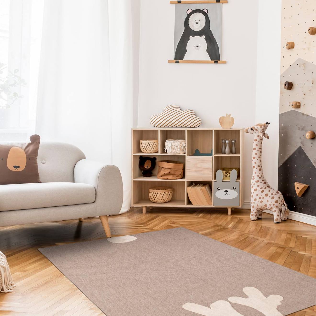 Tapis Enfant Tissé Pana Beige