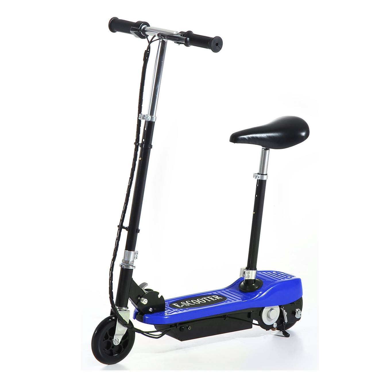 Trottinette Électrique Enfant Pliable 120w 10 Km/h Max. Hauteur Guidon Et Selle Réglable Bleu