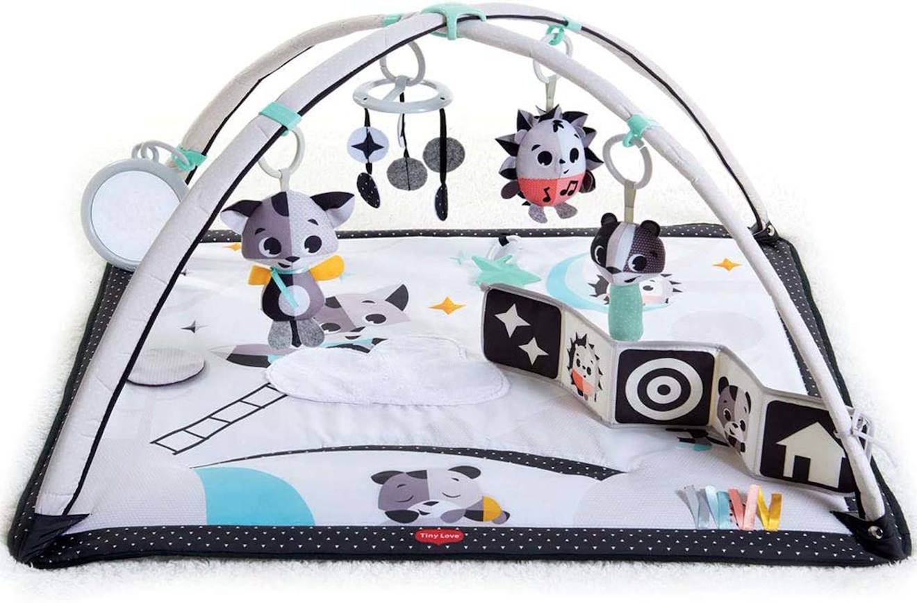 Tapis D’éveil Bébé Musical Gymini, Collection Black & White Magical Tales