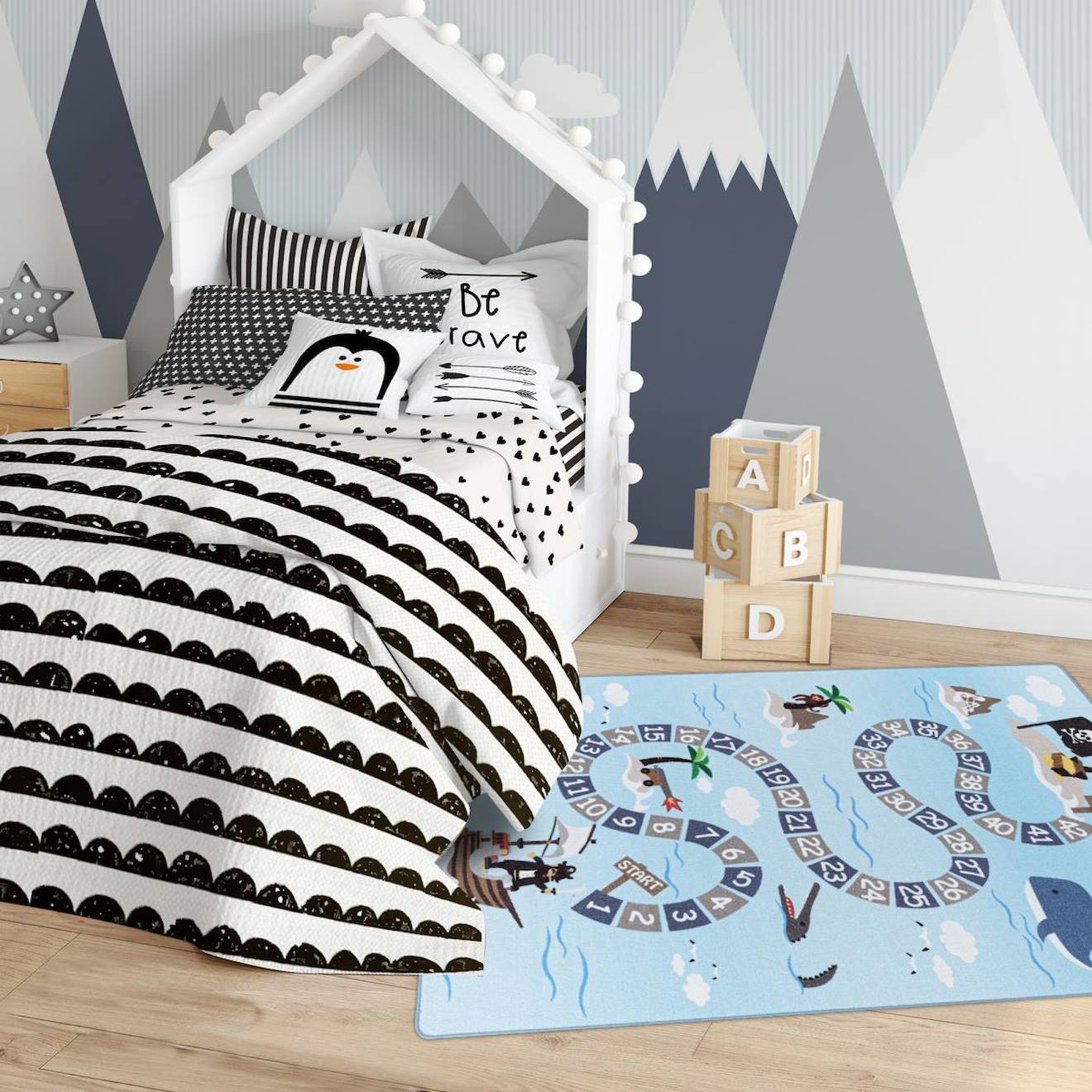 Tapis Enfant Tresors Bleu