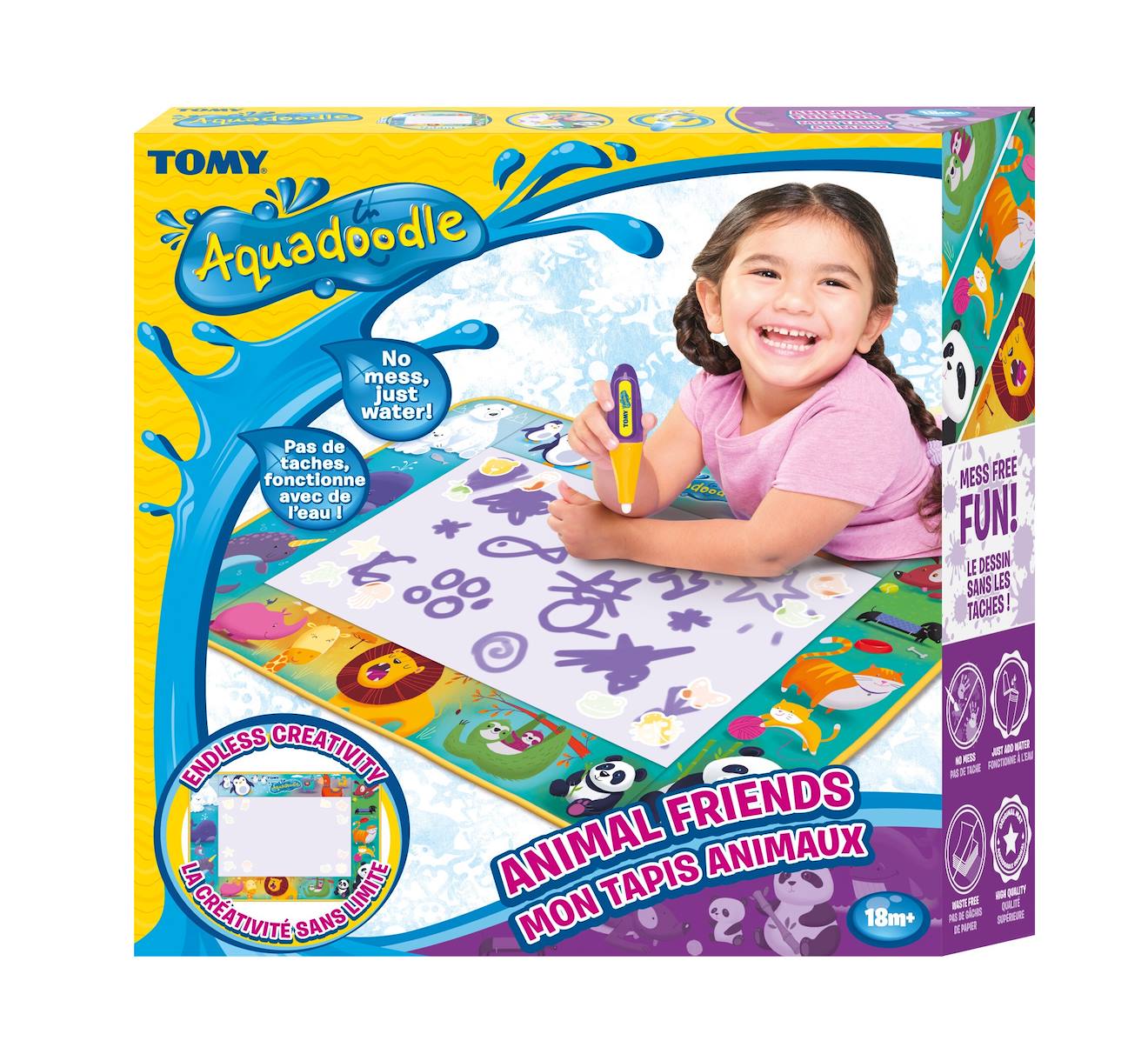 Tapis Aquadoodle Animaux - Dessiner Sans Se Tacher ! Multicolore