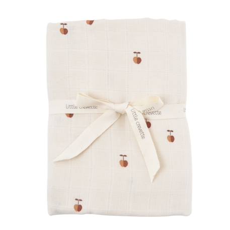 Maxi lange gaze de coton bio Ananas+Baleine+Cerises+Citrons+Colibri+Fleurs beiges+Sable+Vichy vert 24 - vertbaudet enfant 