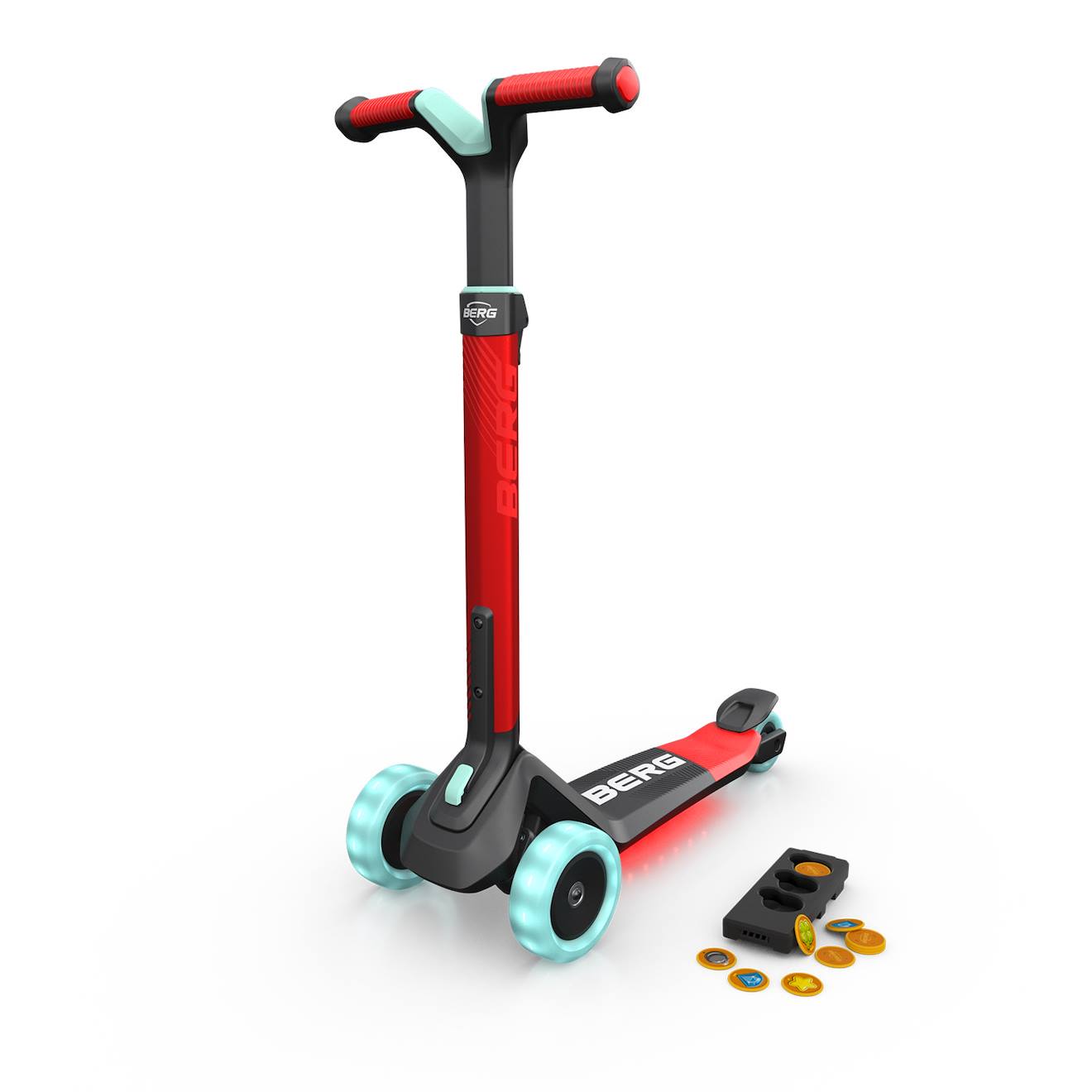 Trottinette Nexo Avec Roues Lumineuses Et Jeu Magnétique Rouge