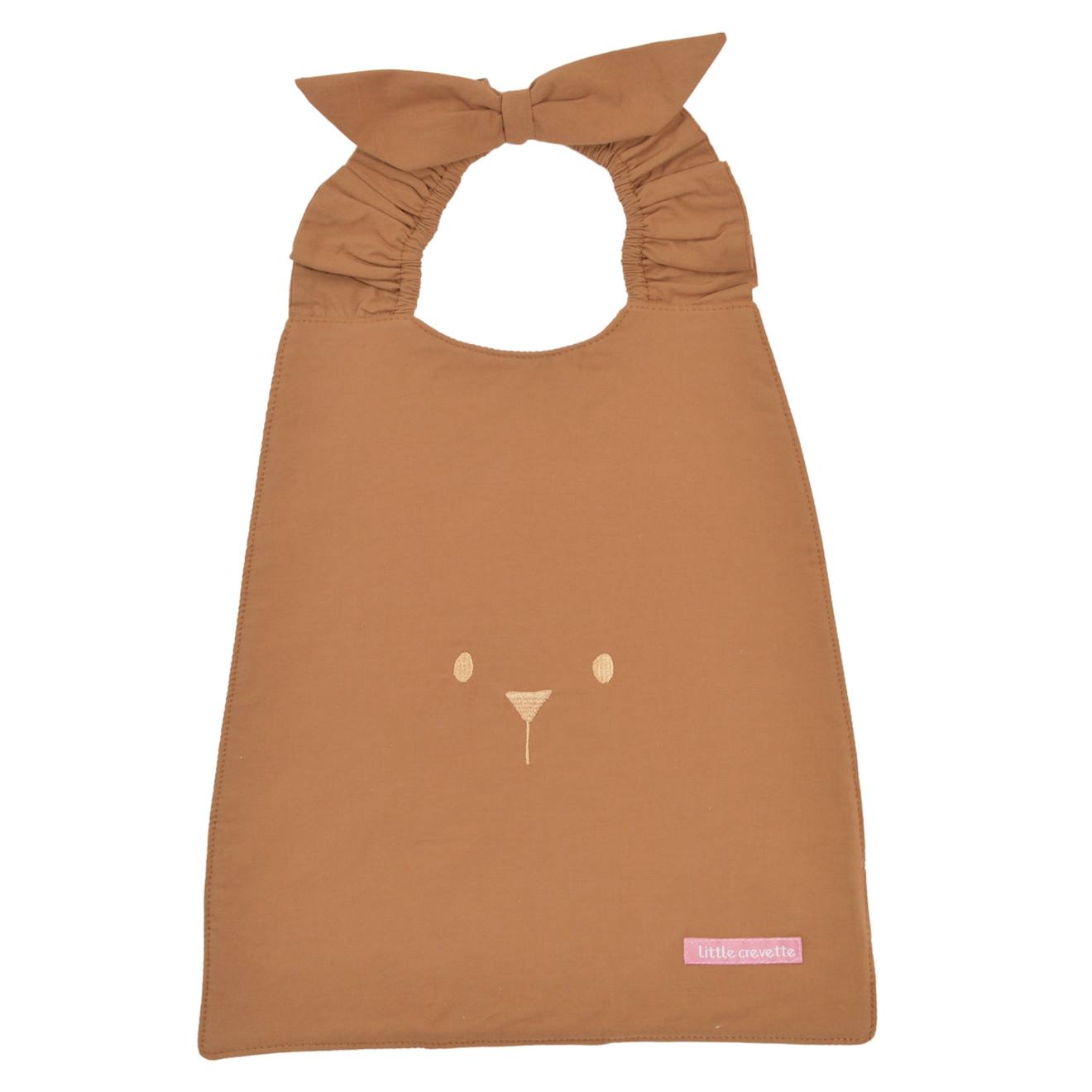 Bavoir Élastiqué Coton Bio Caramel