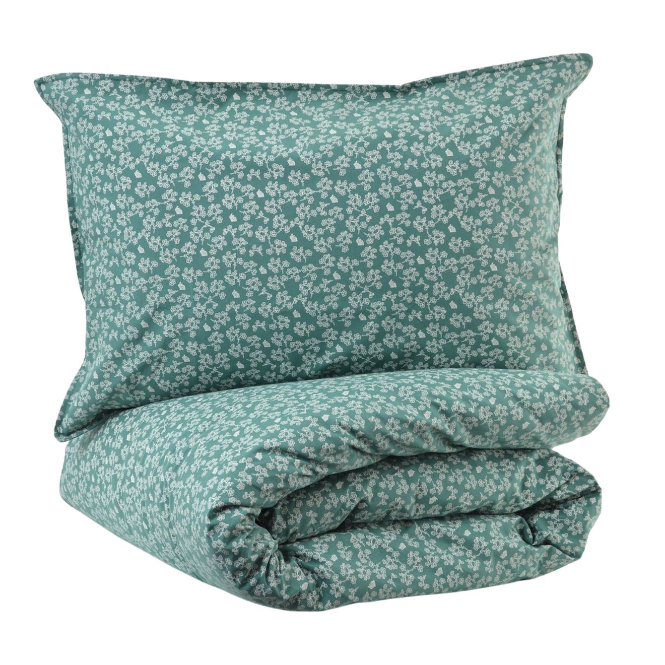 Parure De Lit Percale Coton Bio Vert