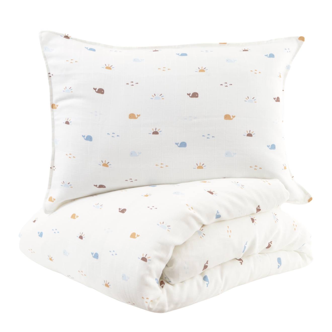 Parure De Lit Gaze De Coton Bio Baleine