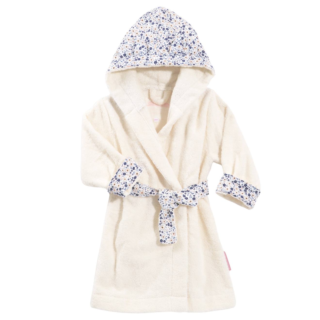 Peignoir Enfant Coton Bio Blanc Cassé