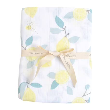 Maxi lange gaze de coton bio Ananas+Baleine+Cerises+Citrons+Colibri+Fleurs beiges+Sable+Vichy vert 13 - vertbaudet enfant 