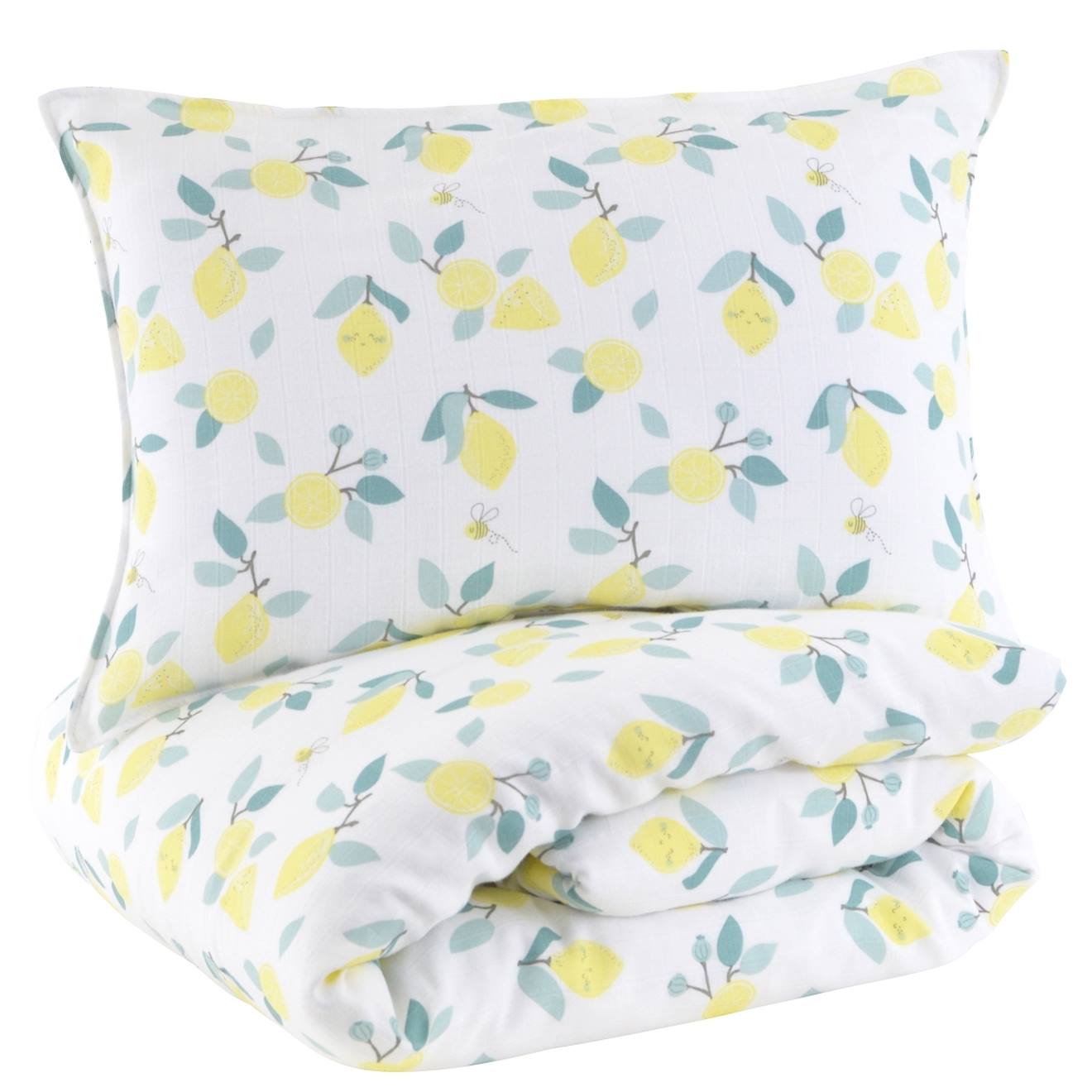 Parure De Lit Gaze De Coton Bio Citrons