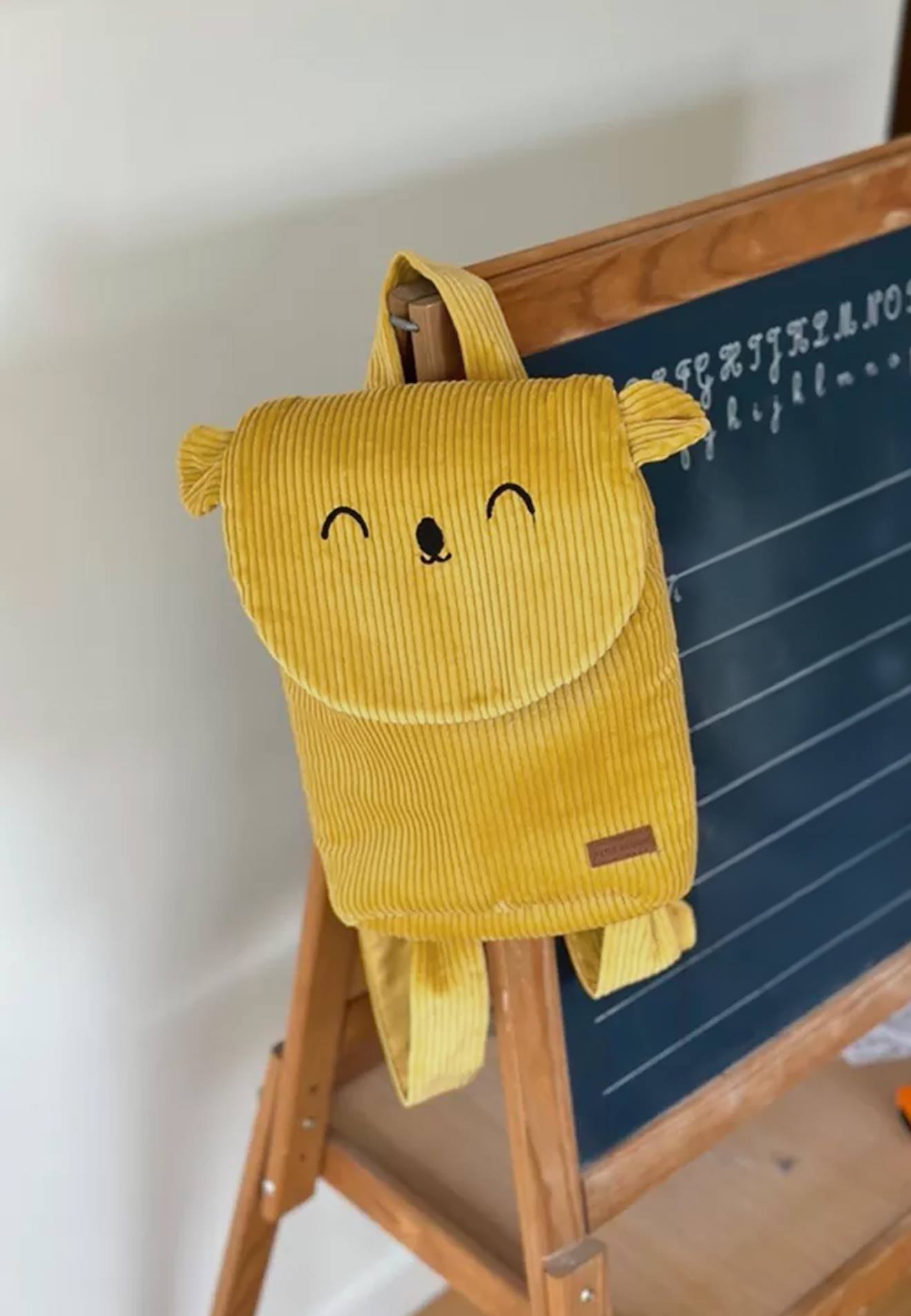 Sac À Dos Enfant En Velours Côtelé Adele Ocre