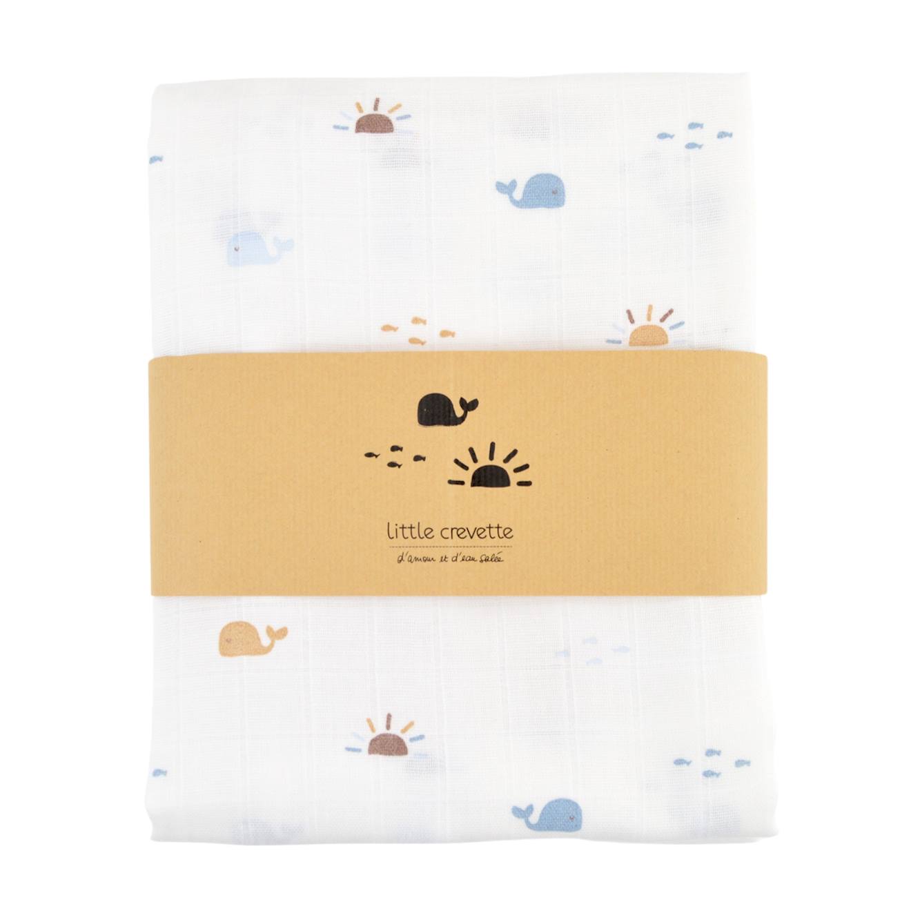 Maxi Lange Gaze De Coton Bio Baleine