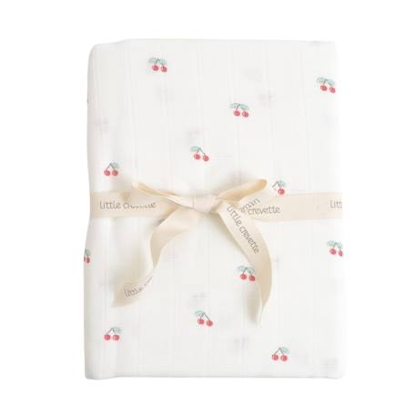 Maxi lange gaze de coton bio Ananas+Baleine+Cerises+Citrons+Colibri+Fleurs beiges+Sable+Vichy vert 9 - vertbaudet enfant 