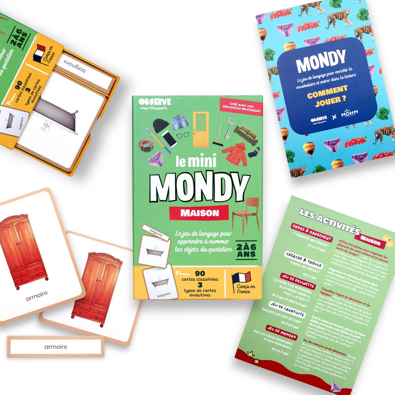 Mini-mondy - 90 Cartes Maison - Langage Maison (Observe Montessori) - Image 2